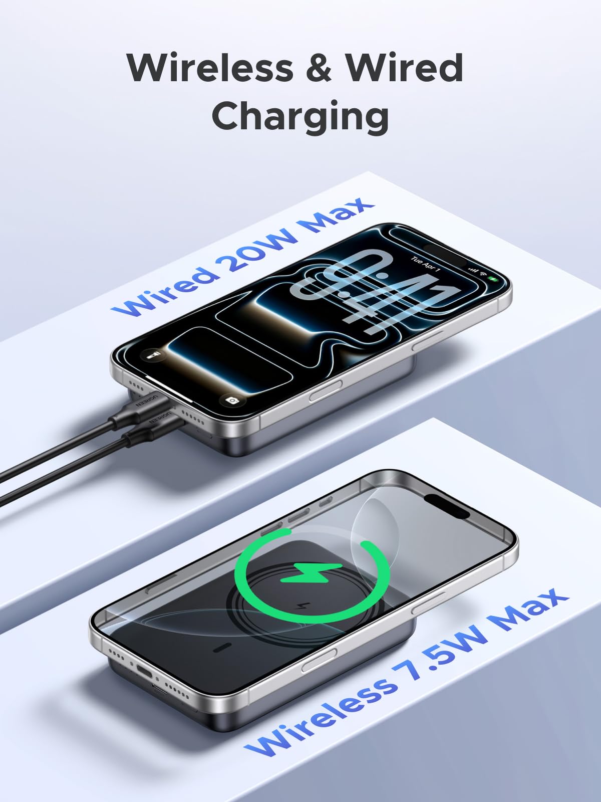 UGREEN 10000mAh PD 20W Magnetic Battery Pack Power Bank for iPhone